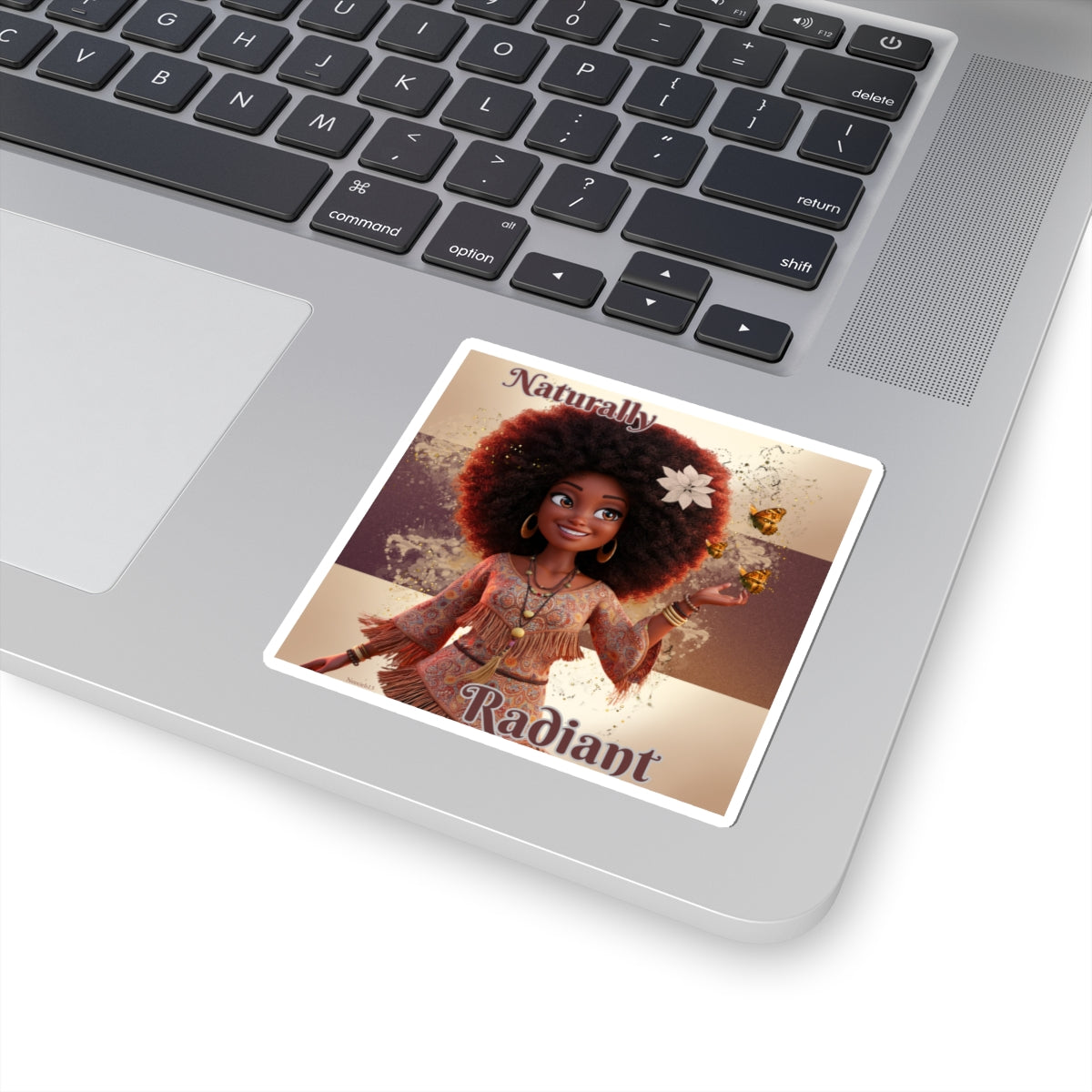 Naturally Radiant Kiss-Cut Stickers - Celebrate Your Unique Beauty