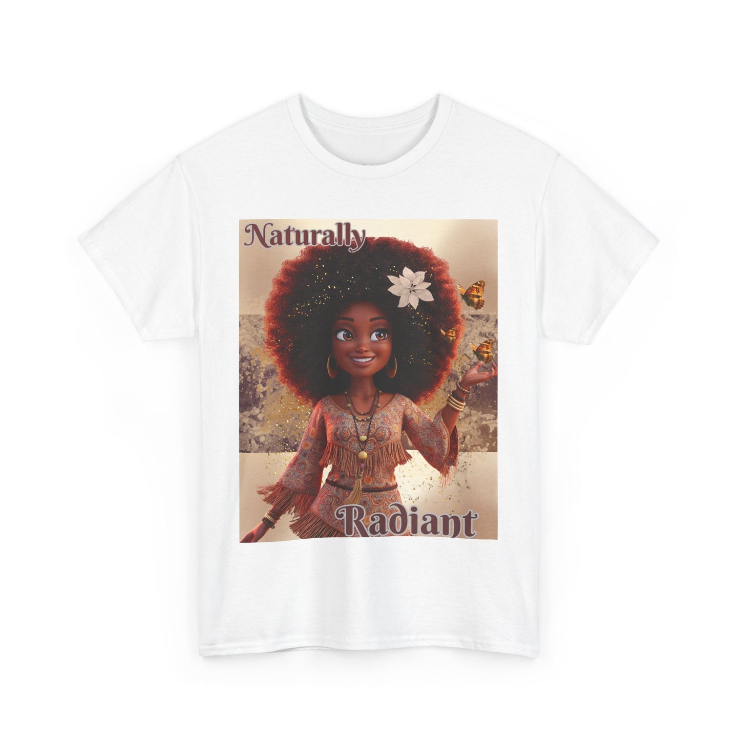 Naturally Radiant Unisex Heavy Cotton Tee - Embrace Your Beauty Shirt