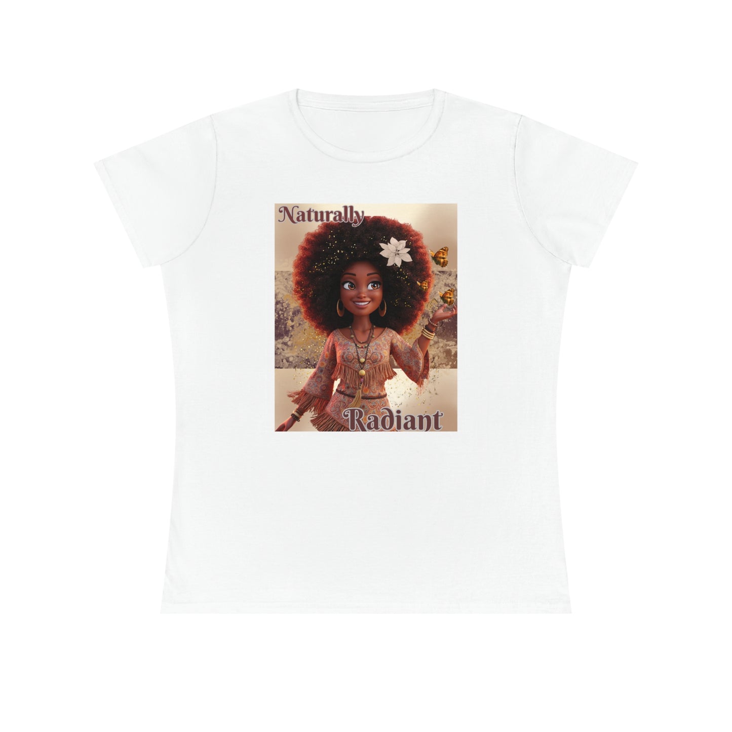 Naturally Radiant Ladies' Cotton T-Shirt – Celebrate Your Beauty