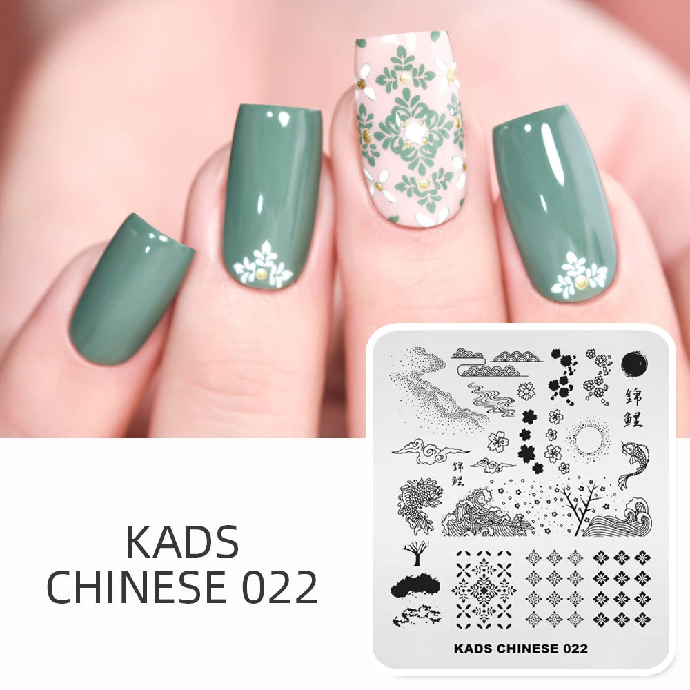 KADS Nail Stamping Plates New Stamp for Nails Flower Leaves Summer Star Rabbit Designs Stamp Template Manicure Stamping Stencil