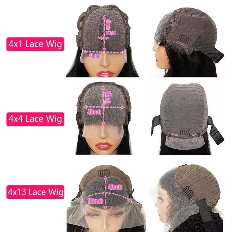 Short Kinky Curly Bob Frontal Wig 12A Malaysian Lace Front Human Hair Wigs Wet And Wavy Water Wave Bob Wig 13x4 Frontal Wig Remy