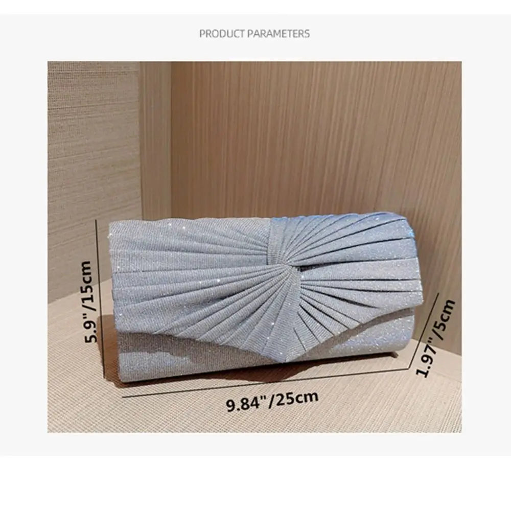 Glitter Silvery Women Sequins Clutch Evening Bags Luxury Party Dinner Chain Shoulder Bags Female Wedding Banquet Purse Handbags