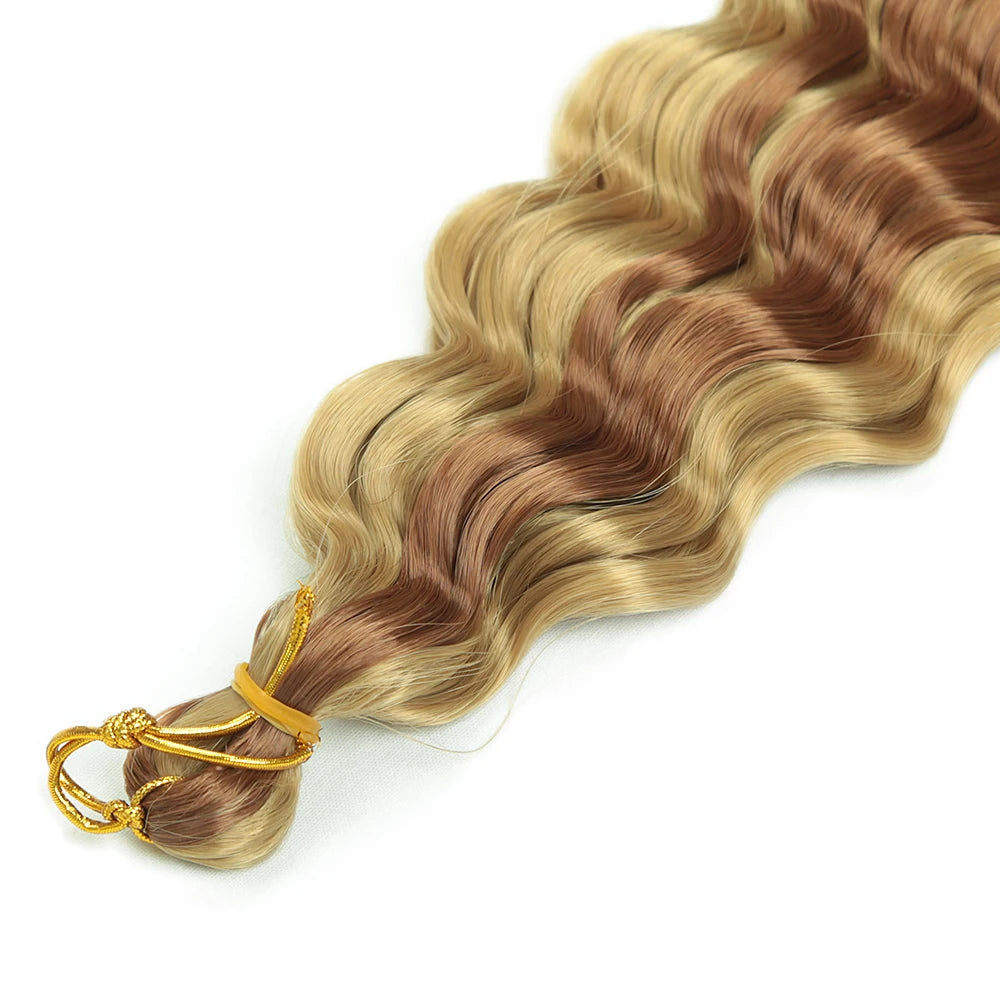 Ocean Wave Crochet Hair Extensions 30Inch Synthetic Deep Twist Curly Crochet Braids Soft Bohemian Water Wave Braid Hair