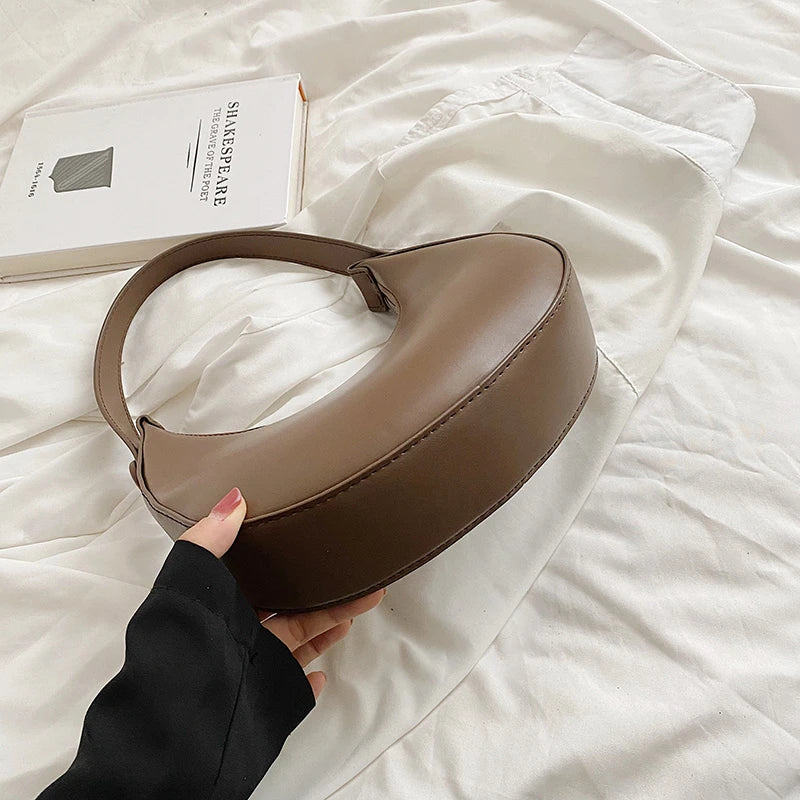 2022 Fashion Armpit Bags for Women Cute Half Crescent Bag Leather PU Purses and Handbags Designer Shoulder Bag Small Hand Bag