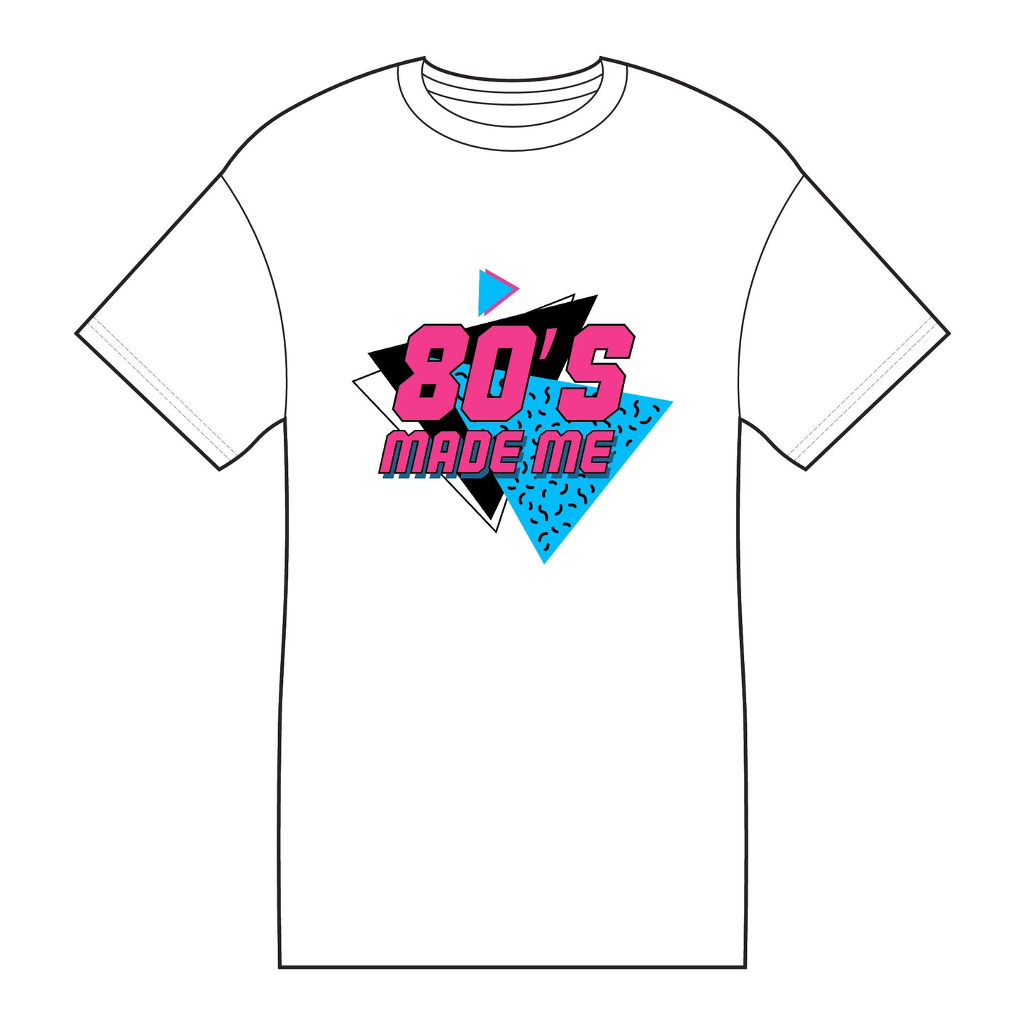 80's Made Me Tee - Retro 1980s Vintage Neon Graphic T-Shirt