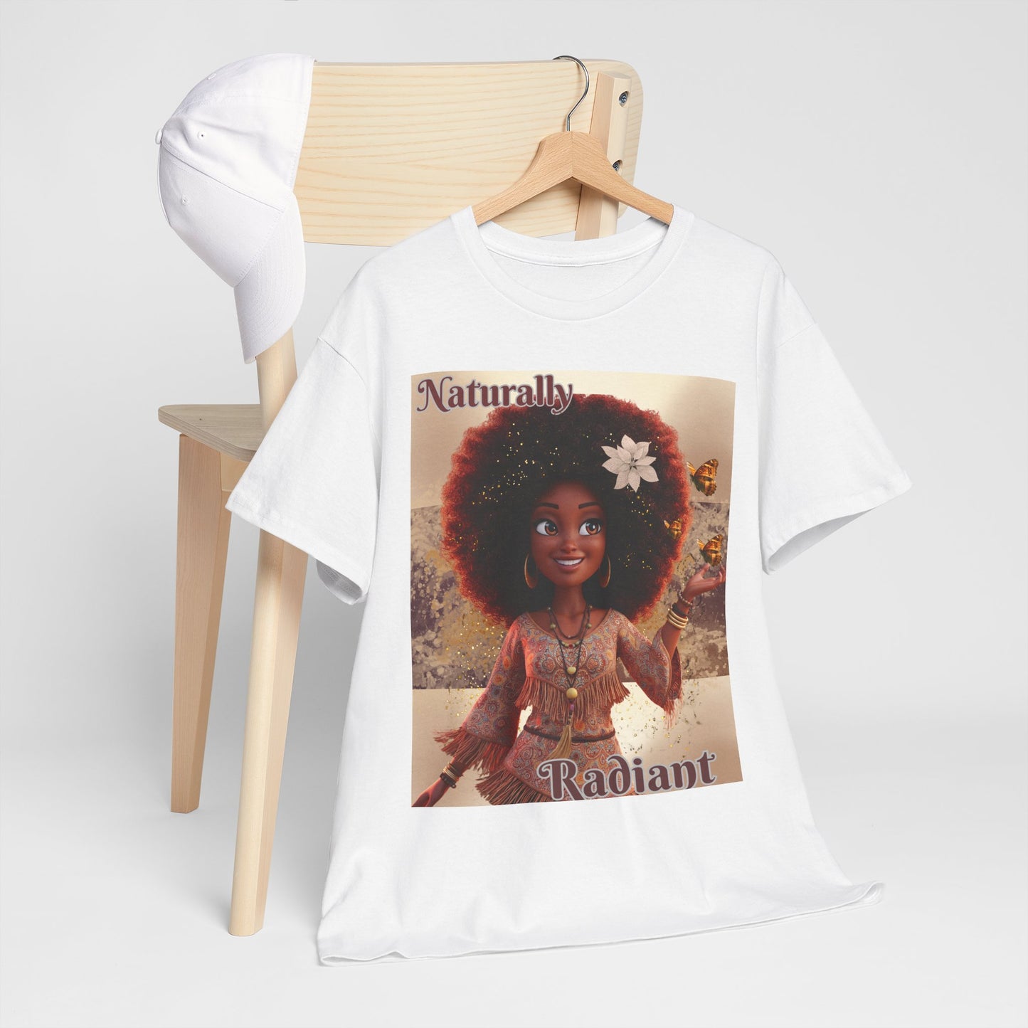 Naturally Radiant Unisex Heavy Cotton Tee - Embrace Your Beauty Shirt