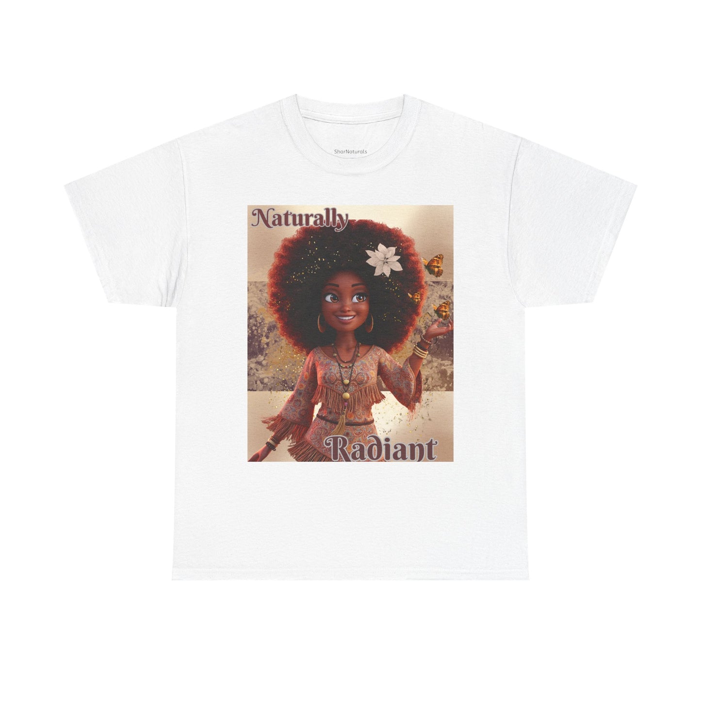 Naturally Radiant Unisex Heavy Cotton Tee - Embrace Your Beauty Shirt