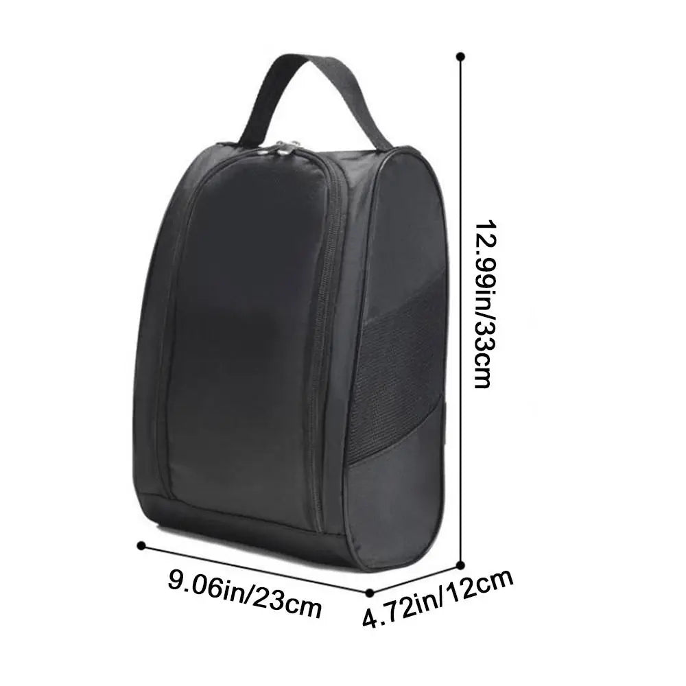 Portable Oxford Cloth Football Boot Bag Hand-Held Breathable Golf Shoe Bag with Zipper Lightweight Golf Handbag Boys