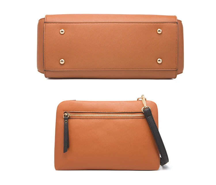 TRAVEASY 2024 Designer Bags Luxury 4 Pcs Set Women's Shoulder Bag Candy Color Hard PU Leather Elegant Ladies Purses and Handbags