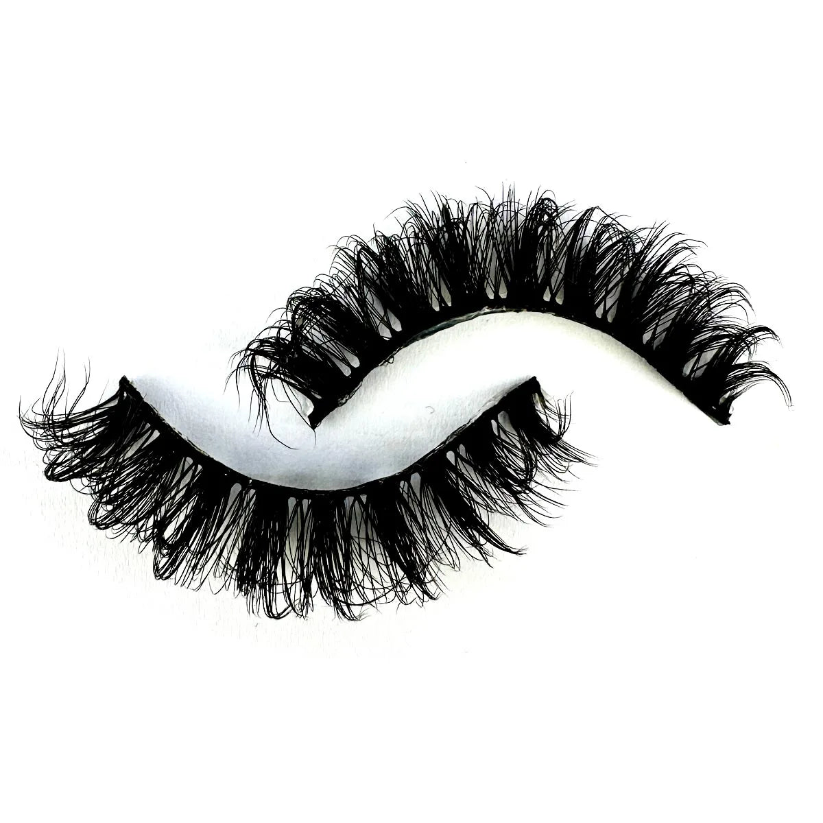 NEW 10Pairs Hybrid D Curl Short Fluffy Eyelashes 3D Mink Lashes Natural long Soft Wispy Cross False Eyelashes Makeup