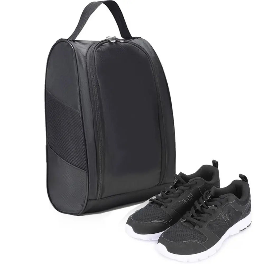 Portable Oxford Cloth Football Boot Bag Hand-Held Breathable Golf Shoe Bag with Zipper Lightweight Golf Handbag Boys