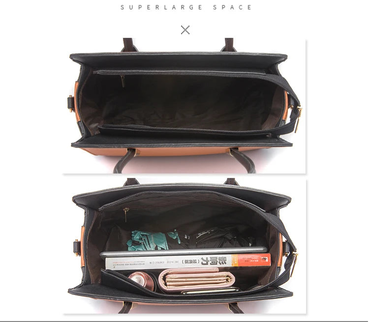 TRAVEASY 2024 Designer Bags Luxury 4 Pcs Set Women's Shoulder Bag Candy Color Hard PU Leather Elegant Ladies Purses and Handbags