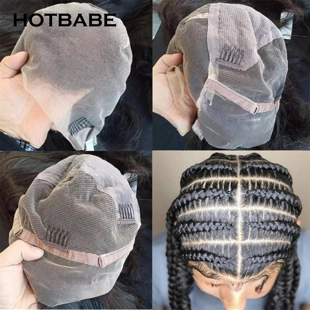 Full Lace Human Hair Wig Bone Straight HD Transparent Lace Wigs For Black Women Brazilian 100% Remy Hair Preplucked HOTBABE