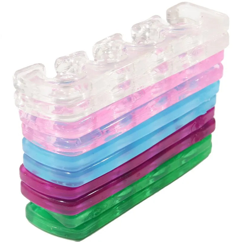2Pcs/Lot Soft Silicone Finger Toe Separator 5 Colors Feet Care Nail Tools Manicure Pedicure Foot Braces Support Assistant Polish