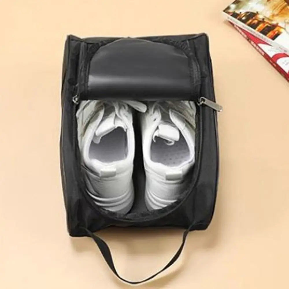 Portable Oxford Cloth Football Boot Bag Hand-Held Breathable Golf Shoe Bag with Zipper Lightweight Golf Handbag Boys