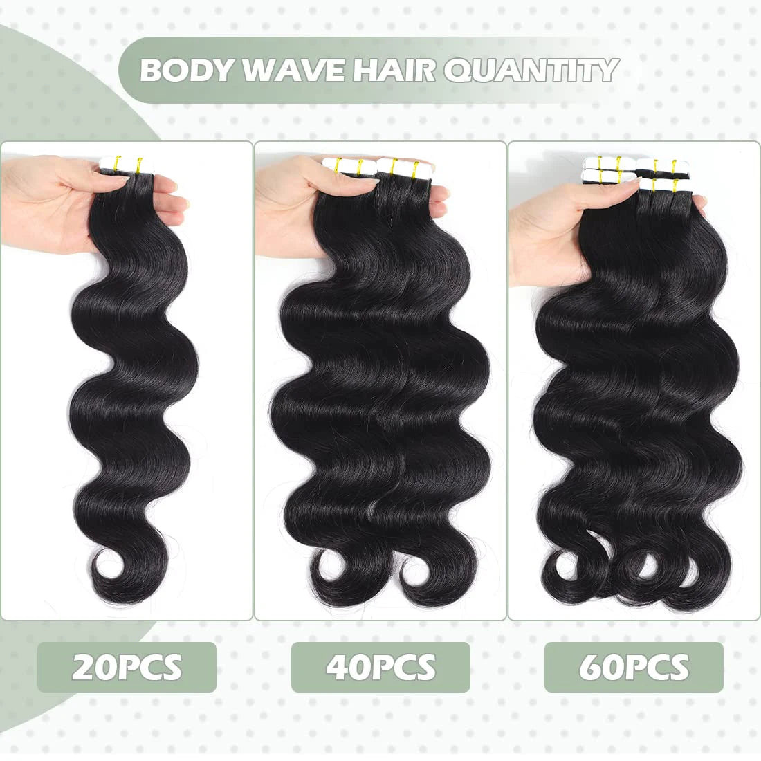Body Wave Tape in Hair Extensions Human Hair Invisible Double Sided Human Hair Body Wave Tape in Hair Extensions for Women