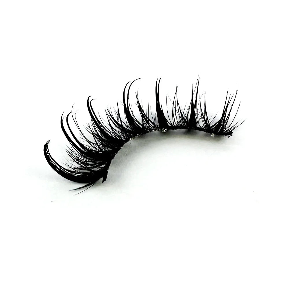 New Design Wet Manga Lashes Little Devil Anime Cosplay Natural Wispy Fairy Cross Lashes 3D fluffy Eyelash Extensions Makeup Tool