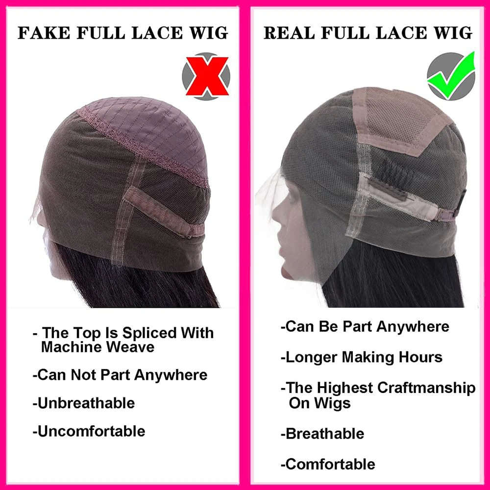 Full Lace Human Hair Wig Bone Straight HD Transparent Lace Wigs For Black Women Brazilian 100% Remy Hair Preplucked HOTBABE