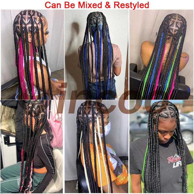 Incoo 36 Inches Synthetic Lace Braided Wigs Cornrow Braids Lace Wigs For Black Women Heart Box Braids Lace Wig On Sale Clearance