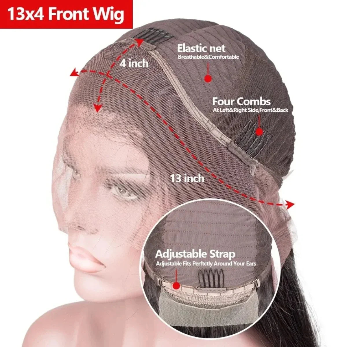 Body Wave Navy Blue 13x4 Lace Front Human Hair Brazilian Color Blue HD Transparent Lace Front Wig For Women Pre Plucked