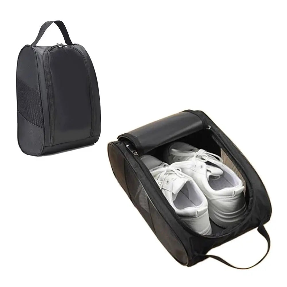 Portable Oxford Cloth Football Boot Bag Hand-Held Breathable Golf Shoe Bag with Zipper Lightweight Golf Handbag Boys
