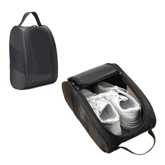 Portable Oxford Cloth Football Boot Bag Hand-Held Breathable Golf Shoe Bag with Zipper Lightweight Golf Handbag Boys